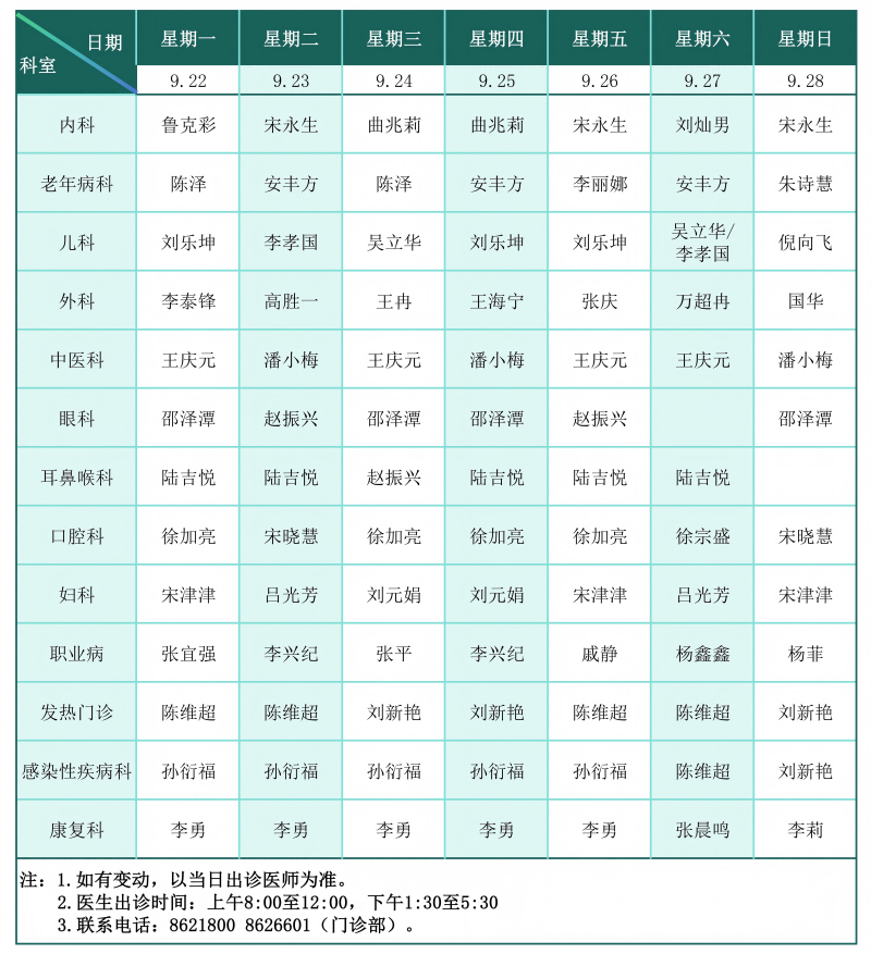 门诊排班表（2025.9.22--9.28）_01(1).png